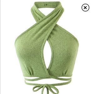 Green wrap top